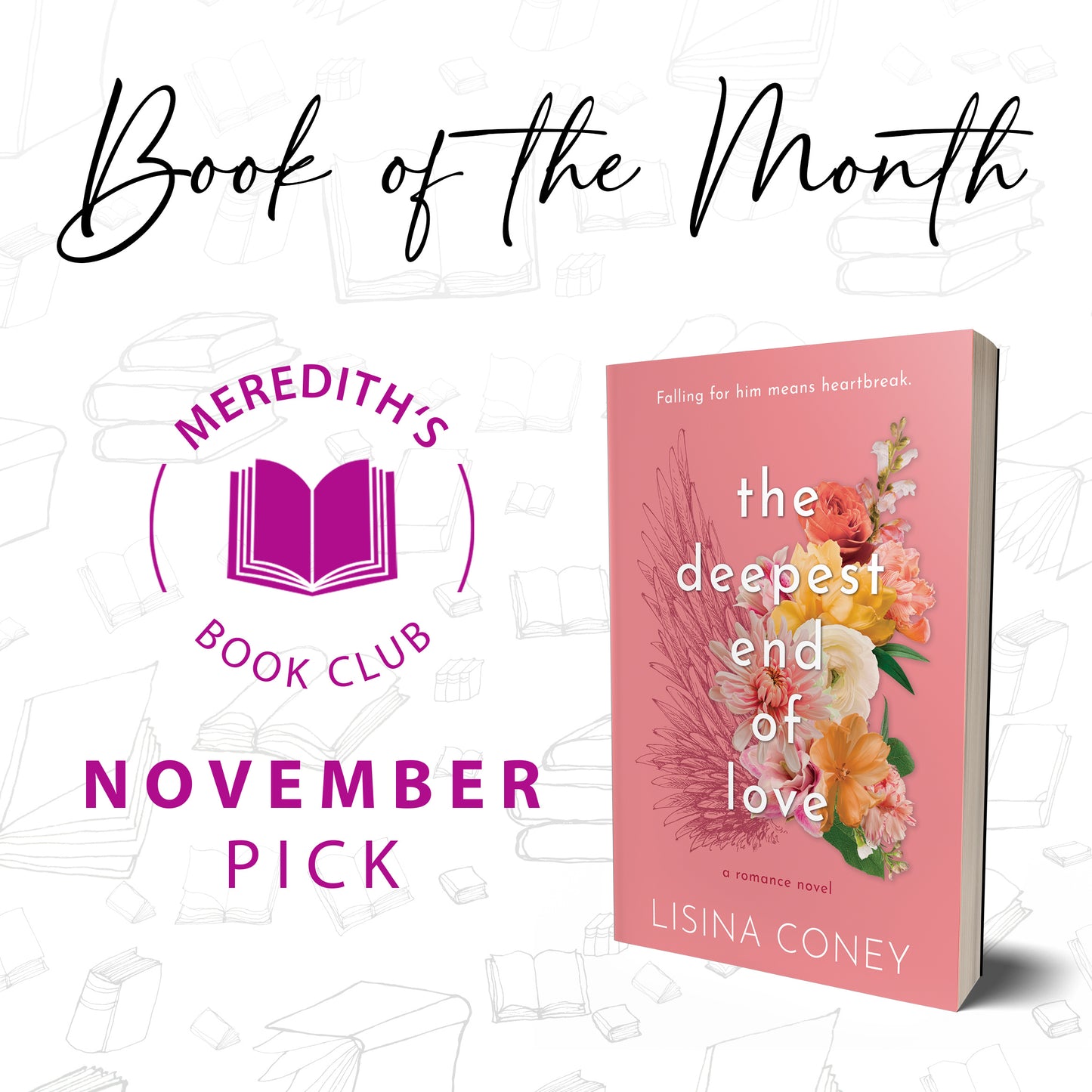 November Book of the Month One-Time purchase | The Deepest End of Love | Lisina Coney